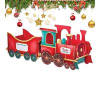 Doiyislem Porta Regali Natalizio A Forma di Trenino - Presente Natale, Ornamenti A Forma di Trenos, Porta Dolci Tematica Babbo Natale, per Regali E Dolcettis, Decorazioni Natalizie per Casa E Ufficio