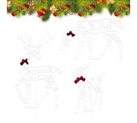 Doiyislem Renna di Natale per esterni, decorazione per le vacanze, decorazione da giardino per le vacanze, per la decorazione della casa, per feste e giardino, prato, patio, cortile