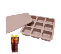 Doiyislem Stampini Per Ghiaccio Per Freezer | Stampo In Silicone A 9 Cavità Con Facile Rilascio E Coperchio,Stampo Per Cubetti Di Ghiaccio,Per Cocktail Whiskey Caffè Bar Bevande Feste Campeggio Cucina