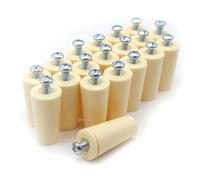 DOJA Barcellona | Fermi per Tapparelle | Confezione da 20 | Ferma Tapparelle Avorio | Fermi di Arresto | 40 mm | PVC | Fermi per Tapparelle Avvolgibili | Accessori Pezzi di Ricambio per Avvolgibile