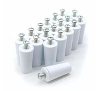 DOJA Barcellona | Fermi per Tapparelle | Confezione da 20 | Ferma Tapparelle Bianco | Fermi di Arresto | 40 mm | PVC | Fermi per Tapparelle Avvolgibili | Accessori Pezzi di Ricambio per Avvolgibile