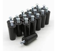 DOJA Barcellona | Fermi per Tapparelle | Confezione da 20 | Ferma Tapparelle Nero | Fermi di Arresto | 40 mm | PVC | Fermi per Tapparelle Avvolgibili | Accessori Pezzi di Ricambio per Avvolgibile