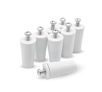 DOJA Barcellona | Fermi per Tapparelle | Confezione da 8 | Ferma Tapparelle Bianco | Fermi di Arresto | 60 mm | PVC | Fermi per Tapparelle Avvolgibili | Accessori Pezzi di Ricambio per Avvolgibile