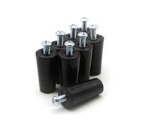 DOJA Barcellona | Fermi per Tapparelle | Confezione da 8 | Ferma Tapparelle Nero | Fermi di Arresto | 60 mm | PVC | Fermi per Tapparelle Avvolgibili | Accessori Pezzi di Ricambio per Avvolgibile