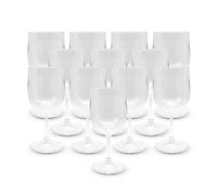 DOJA Barcelona 12 bicchieri da vino in policarbonato trasparente, 300 ml, 170,3 x 78 x 3 mm, bicchieri in plastica rigida, riutilizzabili, per vino, sidro, ecc.