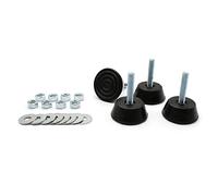 DOJA Barcelona | Antivibranti Condizionatore | 4 pz | Silent Block S-40 | Max 55 Kg | Piedini Antivibrazione Condizionatori con Dadi e Rondelle | Supporti Gomma Antivibrazione Staffa Climatizzatore