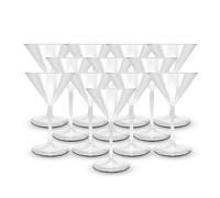 DOJA Barcelona | Bicchiere Martini in Plastica Transparente | 12 Pezzi | Calice Riutilizzabile | Coppe in Policarbonato | Per Cocktail