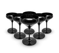 DOJA Barcelona | Bicchiere Piscina Plastica | 40 cl | Nero | 6 Pezzi | Calice Piscina Plastica | Plastica Dura Riutilizzabile | Coppe Piscina Plastica Policarbonato | Bicchieri per Cocktail