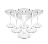 DOJA Barcelona | Bicchiere Piscina Plastica | 40 cl | Transparente | 6 Pezzi | Calice Piscina Plastica | Plastica Dura Riutilizzabile | Coppe Piscina Plastica Policarbonato | Bicchieri per Cocktail