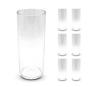 DOJA Barcelona | Bicchiere Tumbler Alto 30cl | Pack 6 | Plastica Rigida Trasparente | 154x63x2mm | Bicchieri Policarbonato | Plastica Dura Riutilizzabile | Lavabili