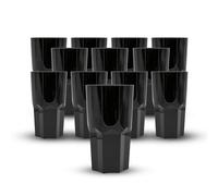 DOJA Barcelona | Bicchieri Plastica Dura 50cl | Set 12 Pezzi | Nero | 154x87x1,8mm | Policarbonato Riutilizzabili | Per Acqua