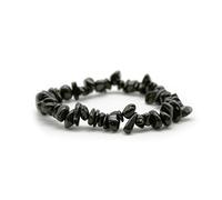 DOJA Barcelona | Bracciale Ossidiana Pietre Naturali | 2 pz | Pietra Chip Naturale | Bracciali Elastici con Minerali Veri, Gemme Energetiche, Cristalli Protezione | Braccialetti Uomo e Donna