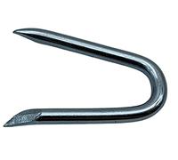 DOJA Barcelona | Cambrette Zincate | 17x30 | Acciaio Zincato | 100 Picchetti a U | Multiuso: Chiodi a U per Fissare Rete Metallica per Palo Recinzione, Tenda Camping, Filo Spinato, Staccionata