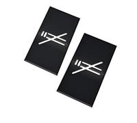 DOJA Barcelona | Cartello Vietato Fumare | Pack 2 | Cartello Divieto Fumare Nero | 180x100x5mm | Acrilico | Targhette Vietato Fumare | Segnale No Fumare | Cartelli Vietato Fumare per Bagno, Ufficio