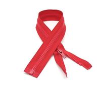 DOJA Barcelona | Cerniera Giubbotto Aperta | 10 Pz | 40cm | Numero 5 | Rosso | Chiusure Zip Giubbotto | Cerniera per Giubbotto da Cucire | Ricambi Cerniera Lampo Giacca, Pantalone, Borsa, Jeans