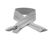 DOJA Barcelona | Cerniera Giubbotto Aperta | 10 Pz | 60cm | Numero 5 | Grigio Fumo | Chiusure Zip Giubbotto | Cerniera per Giubbotto da Cucire | Ricambi Cerniera Lampo Giacca, Pantalone, Borsa, Jeans