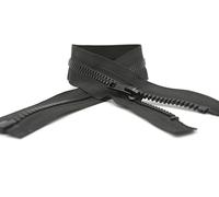 DOJA Barcelona | Cerniera Giubbotto Aperta | 10 Pz | 60cm | Numero 5 | Nero | Chiusure Zip Giubbotto | Cerniera per Giubbotto da Cucire | Ricambi Cerniera Lampo Giacca, Pantalone, Borsa, Jeans