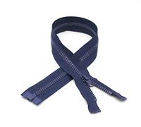 DOJA Barcelona | Cerniera Giubbotto Aperta | 10 Pz | 70cm | Numero 5 | Blu Marino | Chiusure Zip Giubbotto | Cerniera per Giubbotto da Cucire | Ricambi Cerniera Lampo Giacca, Pantalone, Borsa, Jeans