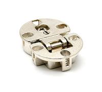 DOJA Barcelona | Cerniere Rotonda Invisibili | 4 Cerniere Apertura 180 º | per Porte con Foro di 35mm | Lega Zamak | Cerniere per Tavolo Pieghevole, Porte Interne Legno Cucina, Porta Mobile