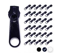 DOJA Barcelona | Cursori per Cerniere Lampo | 40 mm | 50 Pezzi | Zip Cerniera Numero 5 | Blu | Cursore Cerniera Ricambio | Tiretti per Cerniere Lampo Zaino, Giubbotto, Gonna, Jeans, Borsa