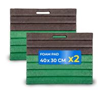 DOJA Barcelona Cuscino per ginocchia da giardino, confezione da 2, imbottitura spessa, in schiuma densa per un comfort superiore, tappetino da lavoro per ginocchia, portatile