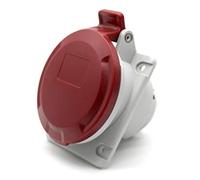 DOJA Barcelona DOJA Industrial | Presa Fissa Incasso | Presa industriale incasso a Muro Femmina 380 - IP44 | 16A 3P+N+T 5 Poli Trifase | Prese Elettriche Industriali Parete da Incassare 5 Pin | Presa Esterna Camper