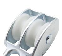 DOJA Barcelona Doppia Puleggia - Carrucole Corda Zincata - Pack 2 M25 - Carrucola per Sollevamento da 210 Kg, per Corde 7 Mm, Resistente alla Corrosione - Gancio Girevole e Funzionamento Affidabile