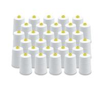 DOJA Barcelona | Filo per Cucire Sacchi | 30 Bobine Filo Cucito Poliestere | 12S/20S 4 Fili | 200g | 1020m | Colore Bianco | Filo per Macchina da Cucitrice Sacchi | Resistente per Macchina da Cucire