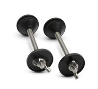 DOJA Barcelona | Kit Fissaggio WC Universale | 2 Unità | Viti Copriwater M6x100 + Gomma Conica + Anello + Dado Con Alette | Acciaio Inossidabile