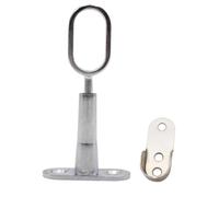 DOJA Barcelona | Kit Supporto per Asta Armadio Ovale | 30,5x15.5mm | 4 + 4 | Supporto Centrale + Laterale | Ganci Appendiabiti Ovale per Armadio, Barra Appendiabiti, Tenda Doccia, Bastone Tenda