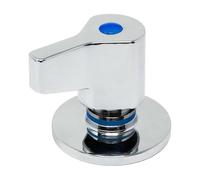 DOJA Barcelona | Maniglia per Rubinetto Lavabo | 1 Pezzo | Placca Deviatore Doccia Incasso | Ø69x54mm | Placca Miscelatore a Incasso in Zamak Cromato Pulito | Miscelatore Termostatico Incasso