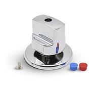 DOJA Barcelona | Maniglia per Rubinetto Lavabo | 1 Pezzo | Placca Deviatore Doccia Incasso | Ø69x63mm | Placca Miscelatore a Incasso in Zamak Cromato Pulito | Miscelatore Termostatico Incasso