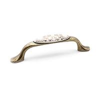 DOJA Barcelona | Maniglie Antiche | 4 Maniglie Vintage Oro d'Oriente | 106*26*19mm | Pomolo Zinco Allluminio e Porcellana | Maniglie per Mobili Vintage, Credenza, Cassettiera, Mobili Antichi, Baule