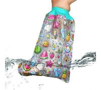 DOJA Barcelona | Protezione Impermeabile Gesso di Piede per Bambini | 455x355mm | Copri Gesso PVC con Chiusura Silicone | Protezione Piede Bambino e Adolescente | Copertura Acqua Doccia, Piscina