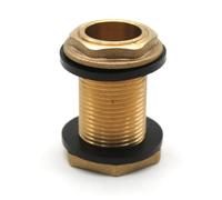 DOJA Barcelona | Raccordi per Serbatoio | 4 Connettore Rubinetto 1/2'' | Raccordo Serbatoio Camper Ottone con 2 Guarnizioni in Gomma | Raccordo Filettato per Serbatoio, Attacco Cisterna Acqua Piovana