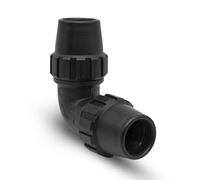 DOJA Barcelona | Raccordo a Gomito Doccia Femmina 16 mm in Polietilene (PE) | Raccordo per Tubo | Impianti Idraulici Residenziali