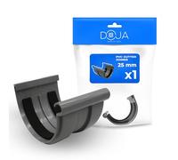 DOJA Barcelona Raccordo per Grondaia Semitondo PVC - Facile Installazione - Sigillatura Eccellente e Tenuta Perfetta - Connettore - Grondaie PVC - Connettore per Acqua, Canali di Gronda