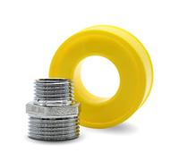 DOJA Barcelona | Riduttore Ottone Cromato | 1/2" x 3/8" | Riduttore Filettatura | Riduttore Filettato per Acqua, Aria, Gas, Olio | Manicotto Ridutttore per Garantire la Circolazione nei Tubi