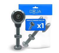 DOJA Barcelona Rollapar Forgiata Simple U30 mm Robusta - Roldana metallica tipo U in acciaio forgiato per porta o portello, Puleggia Stendibiancheria esterna, Roldanas di montaggio facile