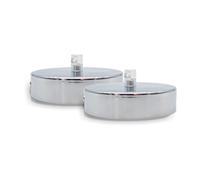 DOJA Barcelona | Rosone Lampadario Soffitto | Argentato | Confezione da 2 pezzi | Rosone per Soffitto 100x25mm | Metallo