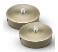 DOJA Barcelona | Rosone Lampadario Soffitto | Dorato | Confezione da 2 pezzi | Rosone per Lampadario da Soffitto 100x25mm | Rosone da soffitto | Metallo | Rosone Soffitto Moderno Rotondo