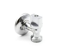 DOJA Barcelona | Rubinetto Sottolavabo | 1/2" x 3/4" M | Valvola Sottolavello Ottone Cromato | Rubinetto Sottolavabo Lavastoviglie Universale | Valvola con Chiave Lavatrice, Rubinetto, Lavello