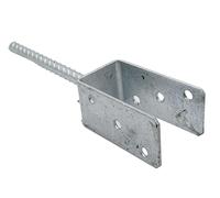 DOJA Barcelona | Supporto a U per Travi | 4 Pezzi | Supporto Palo Quadrato ad U | 91x325x120x18mm | Zincato | Supporto per Pilastri | Staffa per Paletti, Recinzione, Ombrellone, Staccionata, Pergolato