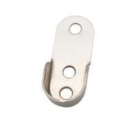 DOJA Barcelona | Supporto Asta Armadio | 25 Pz | Gancio per Asta Armadio 45 x 18 x 11 mm | Staffa a U | Ganci per Armadio Interno, Bastone Armadio Appendiabiti, Staffa Tenda Doccia, Palo Tenda,