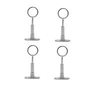DOJA Barcelona | Supporto per Asta Armadio Rotondo | Ø25mm | 4Pz | Reggitubo Armadio Rotondo per Soffitto | Ganci Appendiabiti Rotondi da Armadio, Barra Appendiabiti, Tenda Doccia, Bastone Tenda