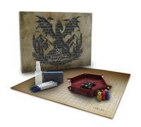 DOJA Barcelona | Tappetino per Gioco di Ruolo per Battaglia | Set di Accessori: Tavola per Dadi da Gioco, Mappa a Doppia Facciata e Pedine | Tappetino GDR | Kit Riutilizzabile per Giochi da Tavolo