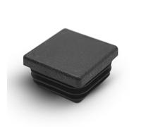 DOJA Barcelona | Tappi per Profili in Alluminio | Terminale per Tubo Quadrato 30x30 | 5 Unità | Tappi per Tubolari Quadrati | Lamelle in Plastica Nera