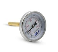 DOJA Barcelona | Termometro per Riscaldamento 0-120 ºC | Ø63mm | per Collettore e Tubi Acqua | 1 Unità