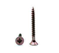 DOJA Barcelona | Tirafondi per Legno Con Punta Philips | 100 Viti per Legno Autoperforanti 4 x 60mm + 1 Punta PZ2 | Testa Svasata | Viti Legno + Punte | Viti Autofilettanti per Legno | Viti universali