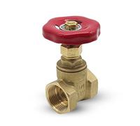 DOJA Barcelona | Valvole a Saracinesca | Chiave di Arresto Acqua | Manico Rosso | Ottone | 1 Pezzo | 3/4" | Saracinesca Idraulica | Valvole a Saracinesca per il Controllo del Flusso dell'Acqua